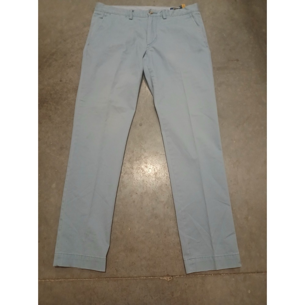 Polo Ralph Lauren Mens Stretch Straight Fit Chino Pants Blue 34/31 (Tag 33x32) - Picture 1 of 9